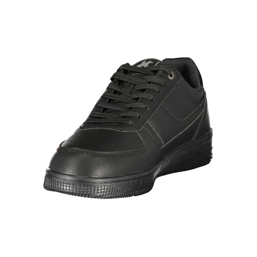Black Polyurethane Men's Sneaker