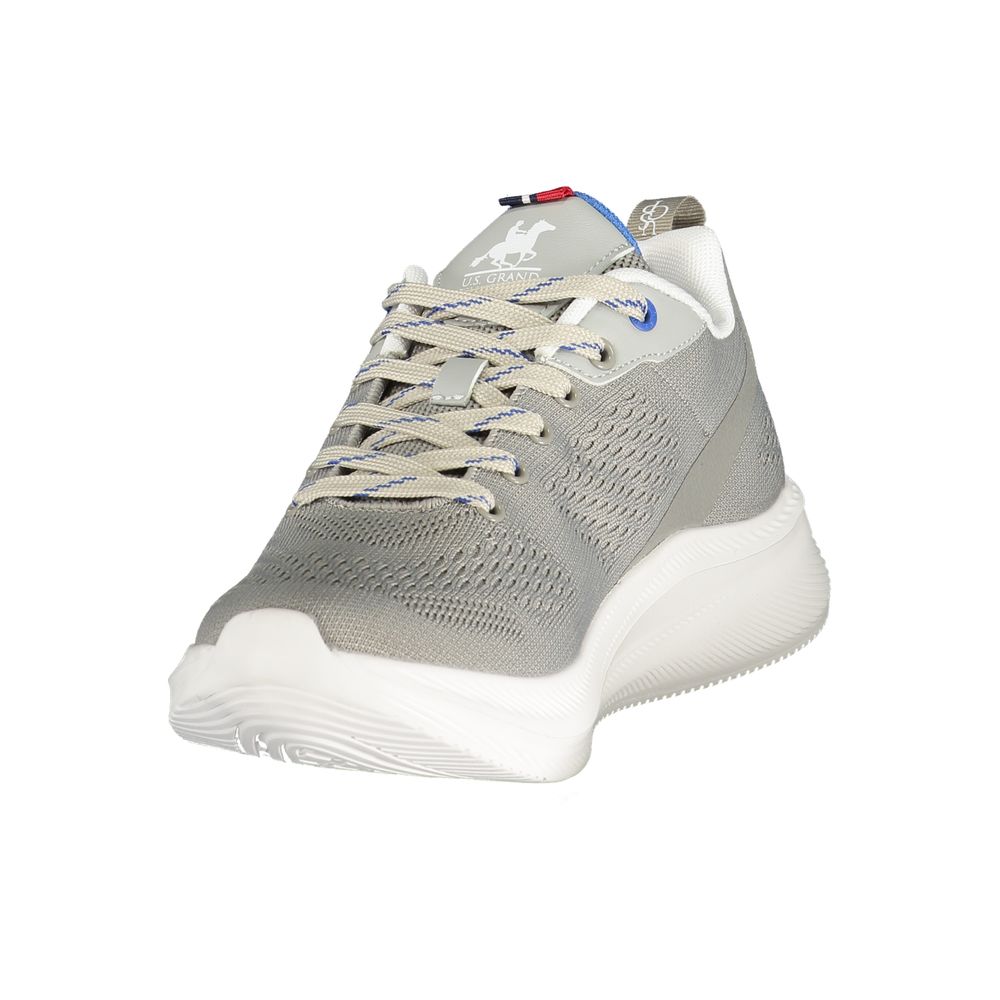 Gray Polyurethane Mens Sneaker