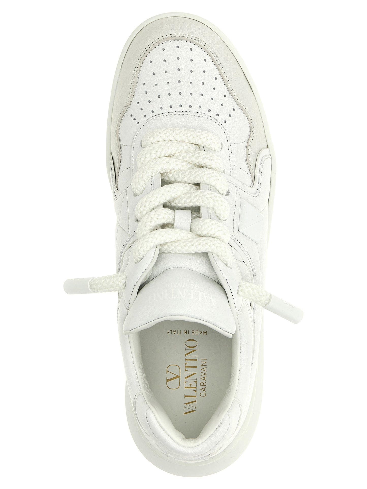 White Calfskin Chunky Sneakers