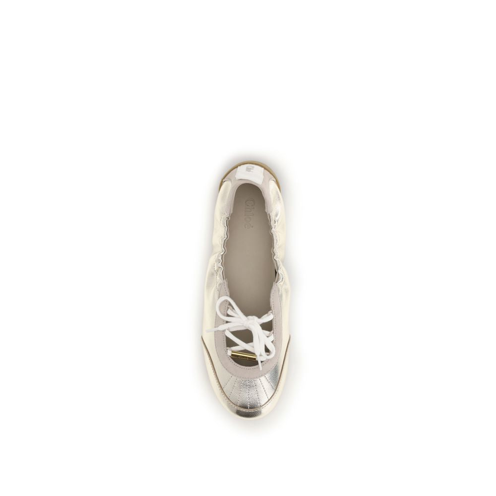 Silver Calf Leather Bos Taurus Sneakers
