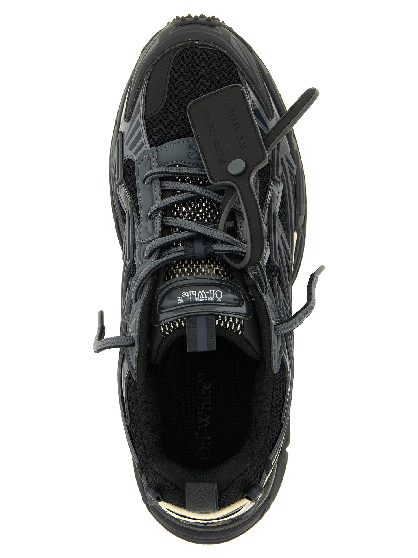 Black Polyethylene Athletic Sneakers