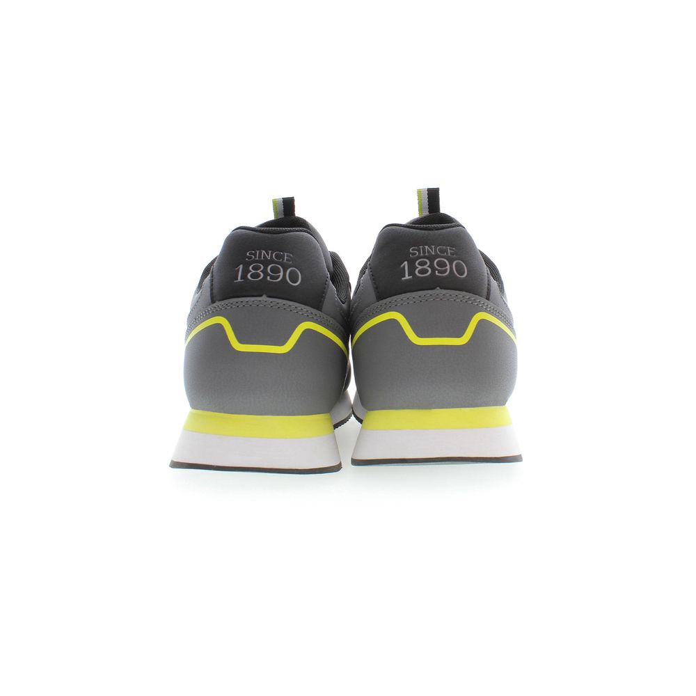 Grey Polyester Men's Sneaker