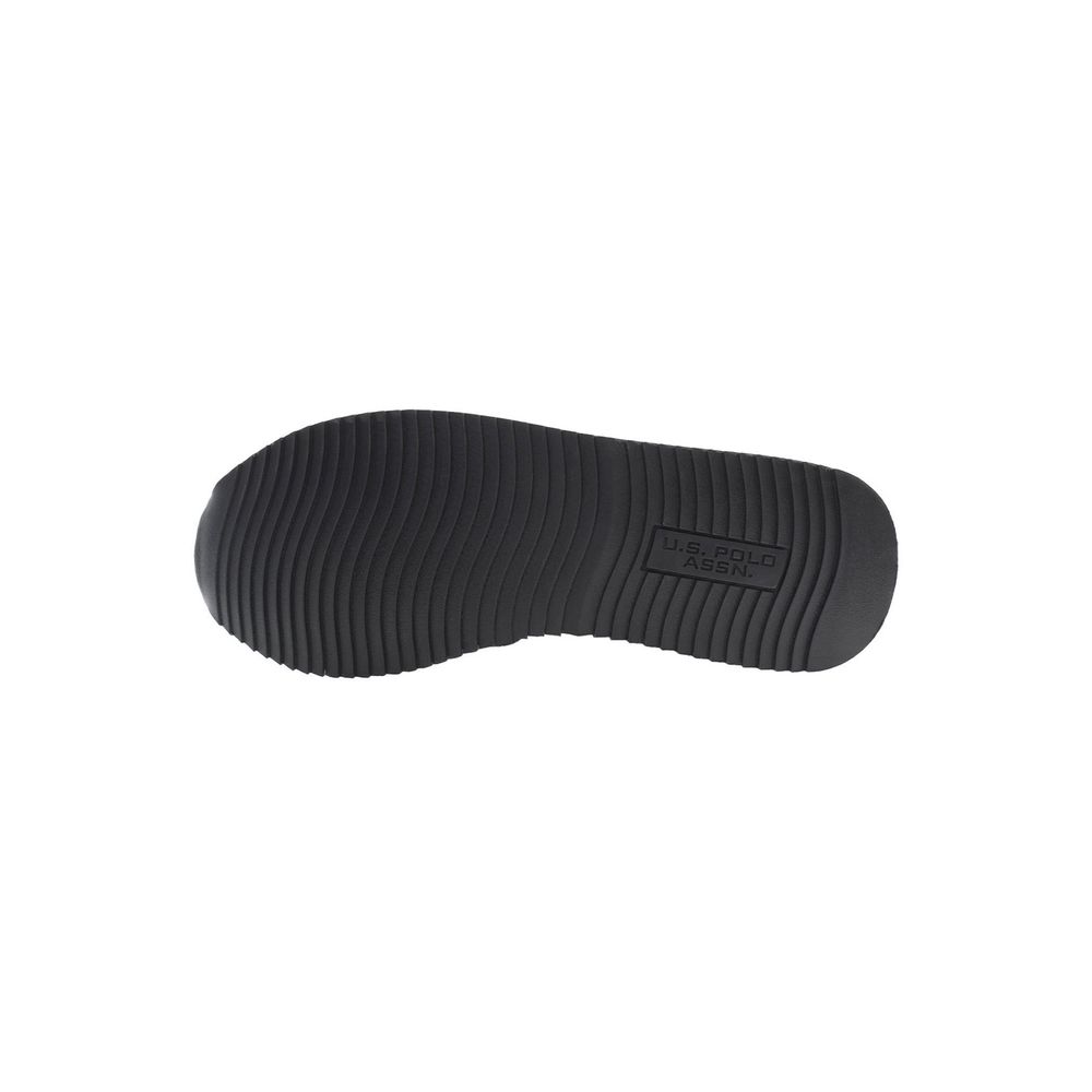 Black Polyester Men's Sneaker