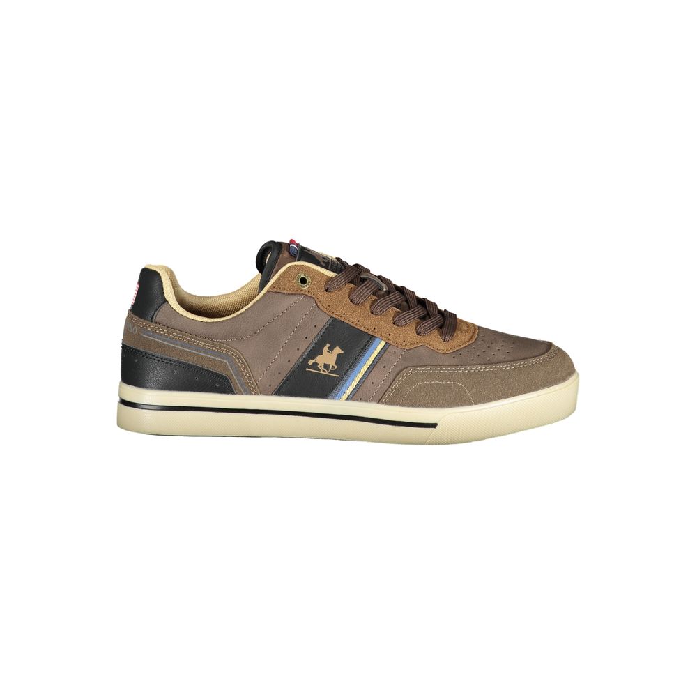 Marrone Polyurethane Men Sneaker