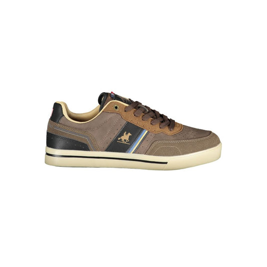Marrone Polyurethane Men Sneaker