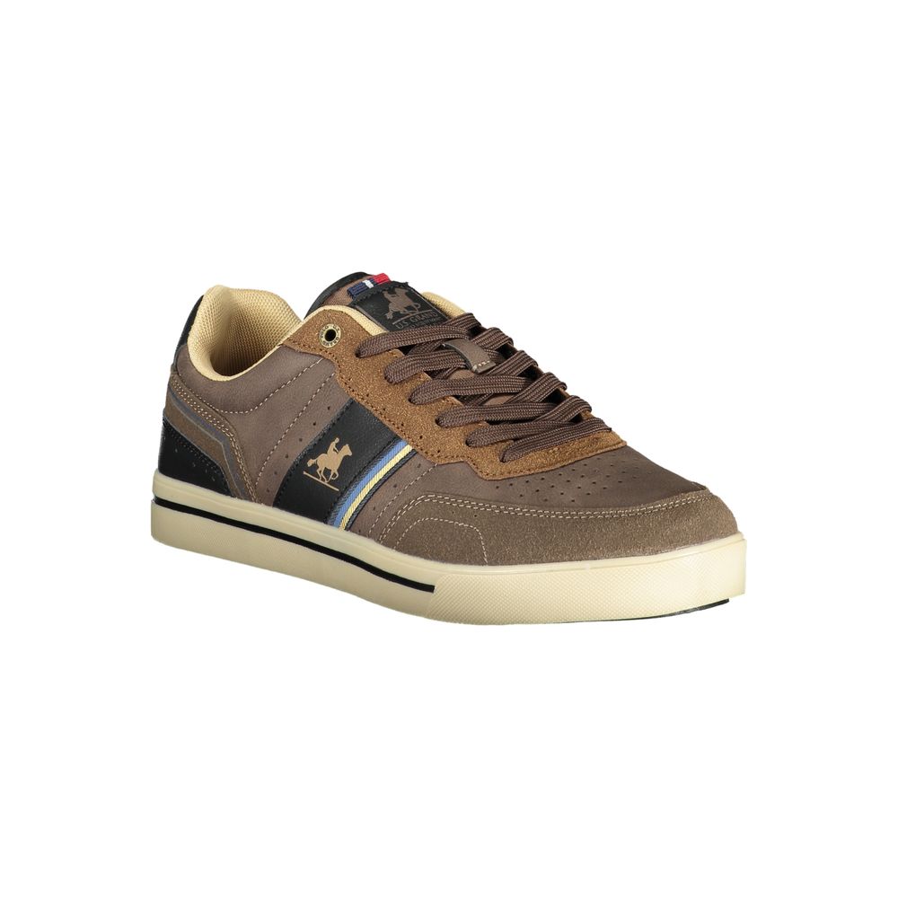 Marrone Polyurethane Men Sneaker