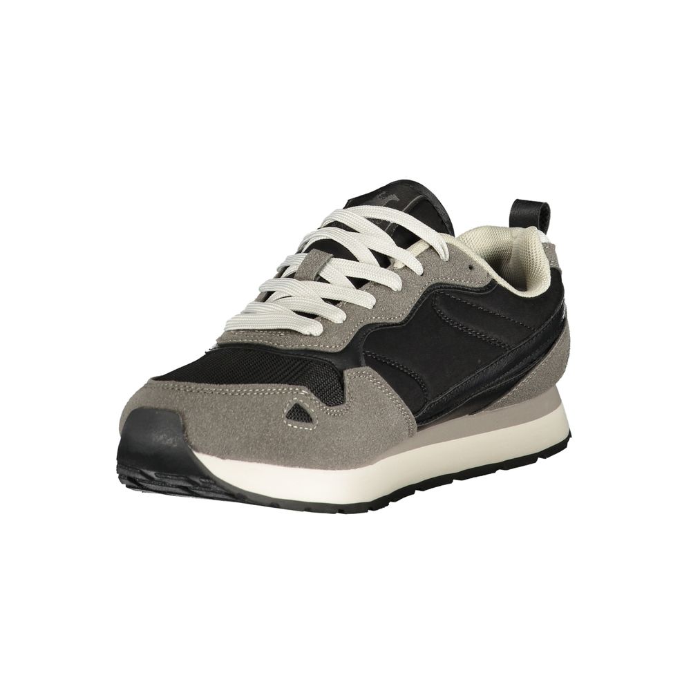 Black Polyurethane Men Sneaker