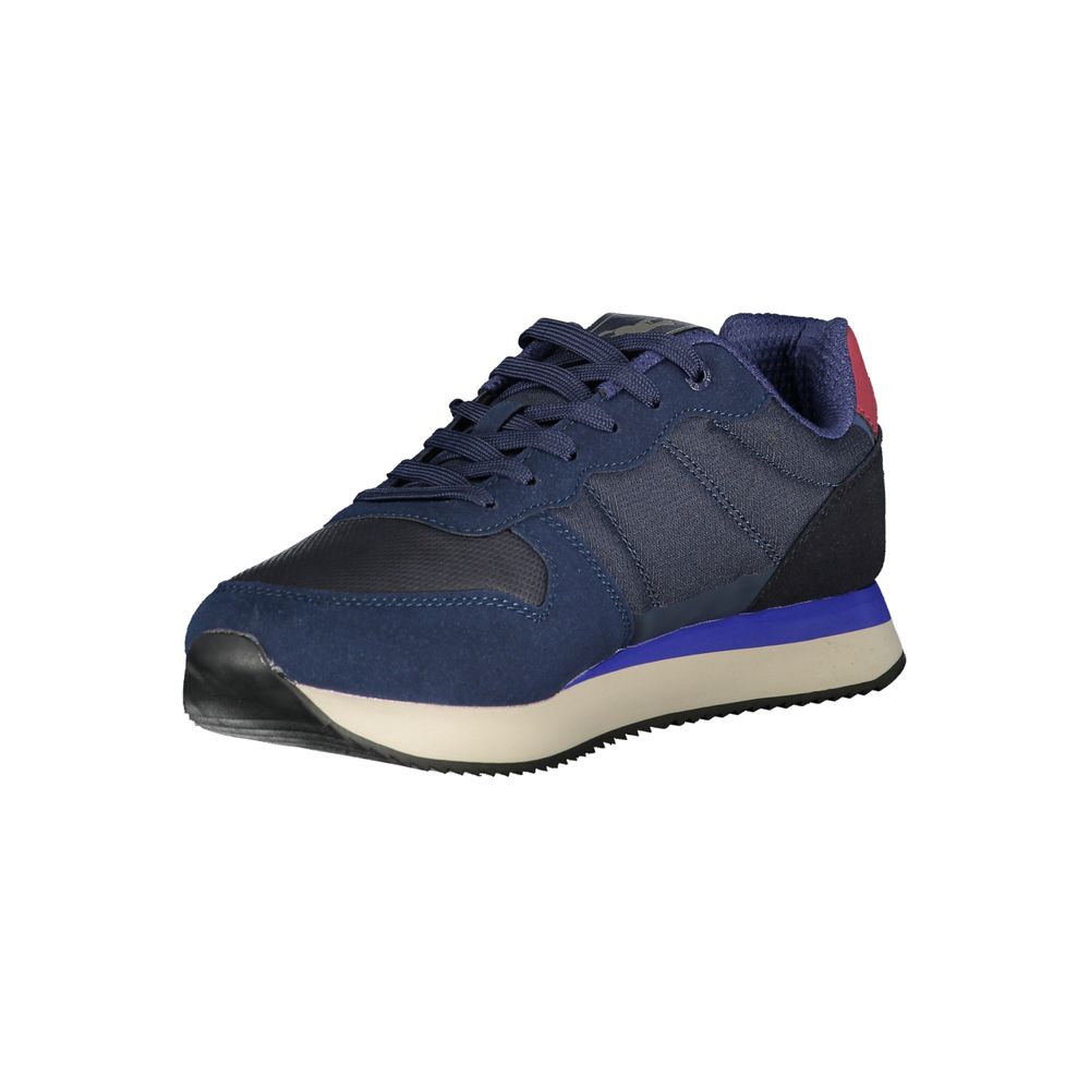 Blue Polyurethane Men Sneaker