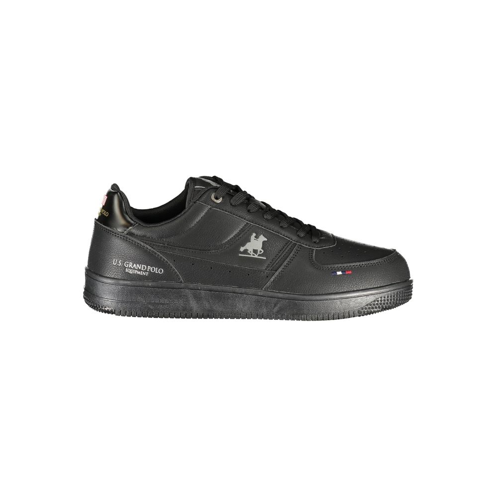 Black Polyurethane Men's Sneaker