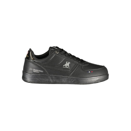 Black Polyurethane Men's Sneaker