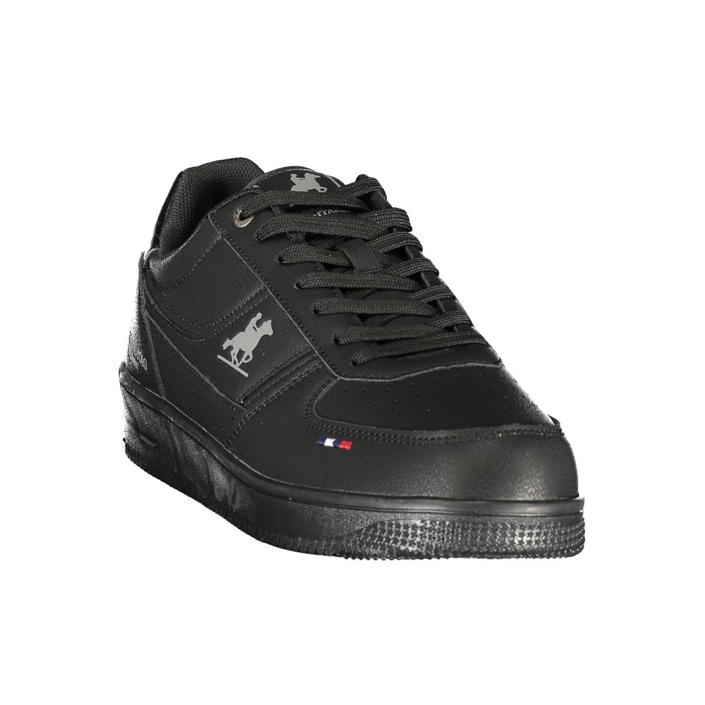 Black Polyurethane Men's Sneaker