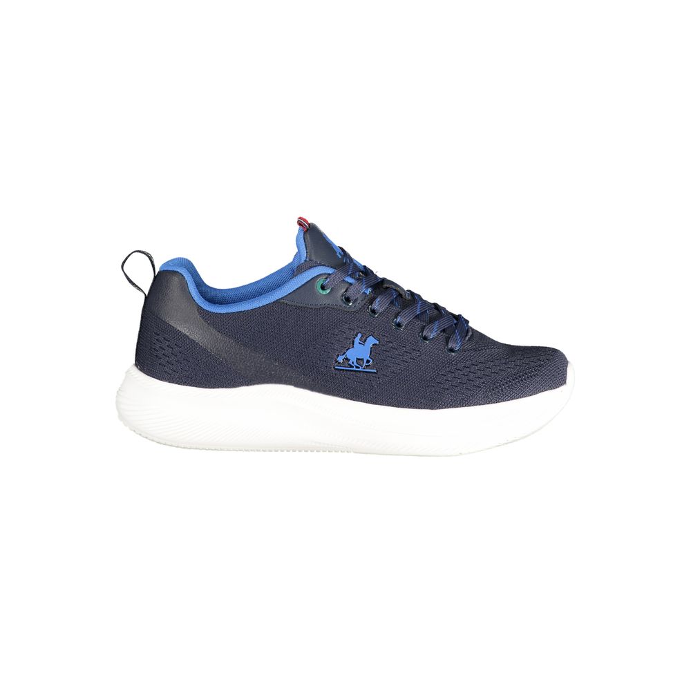 Blue Polyester Mens Sneaker