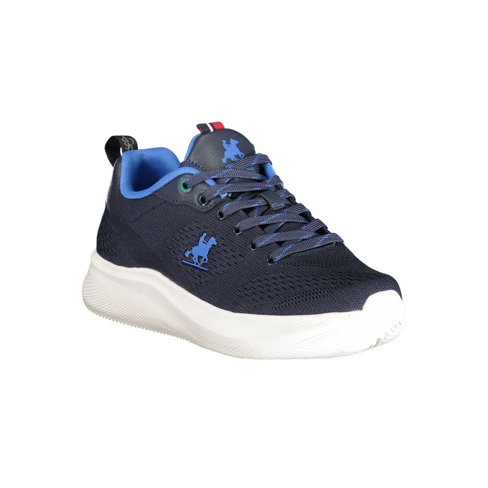Blue Polyester Mens Sneaker
