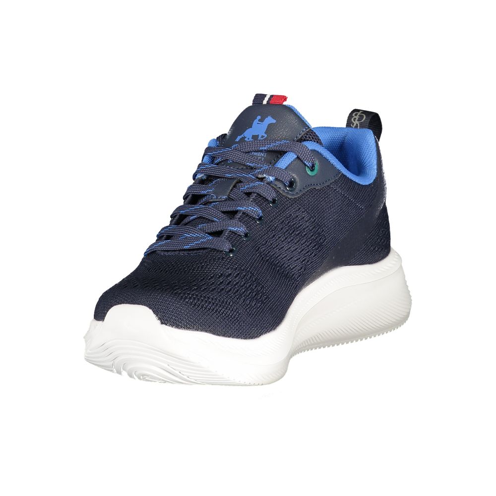 Blue Polyester Mens Sneaker