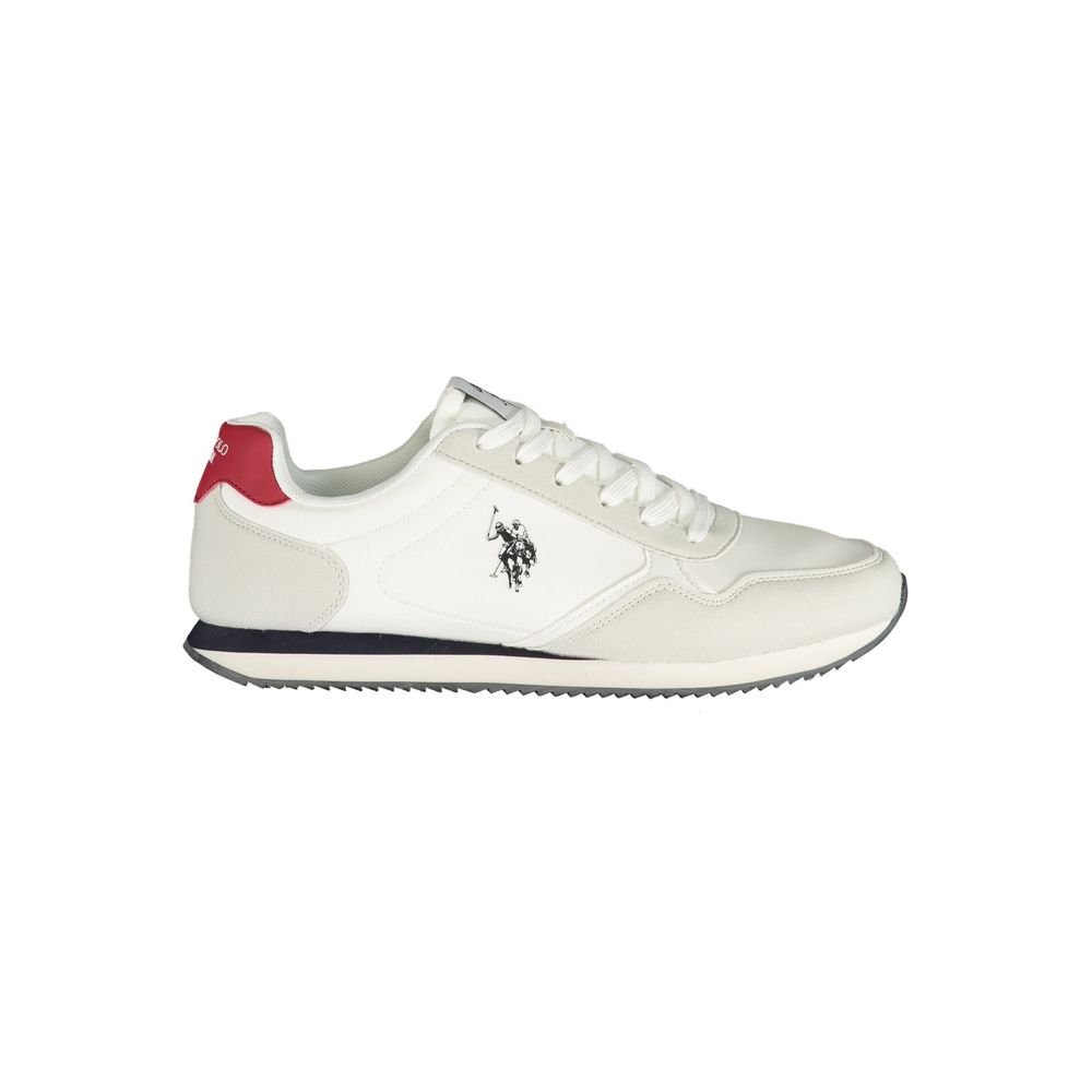White Polyurethane Men's Sneaker
