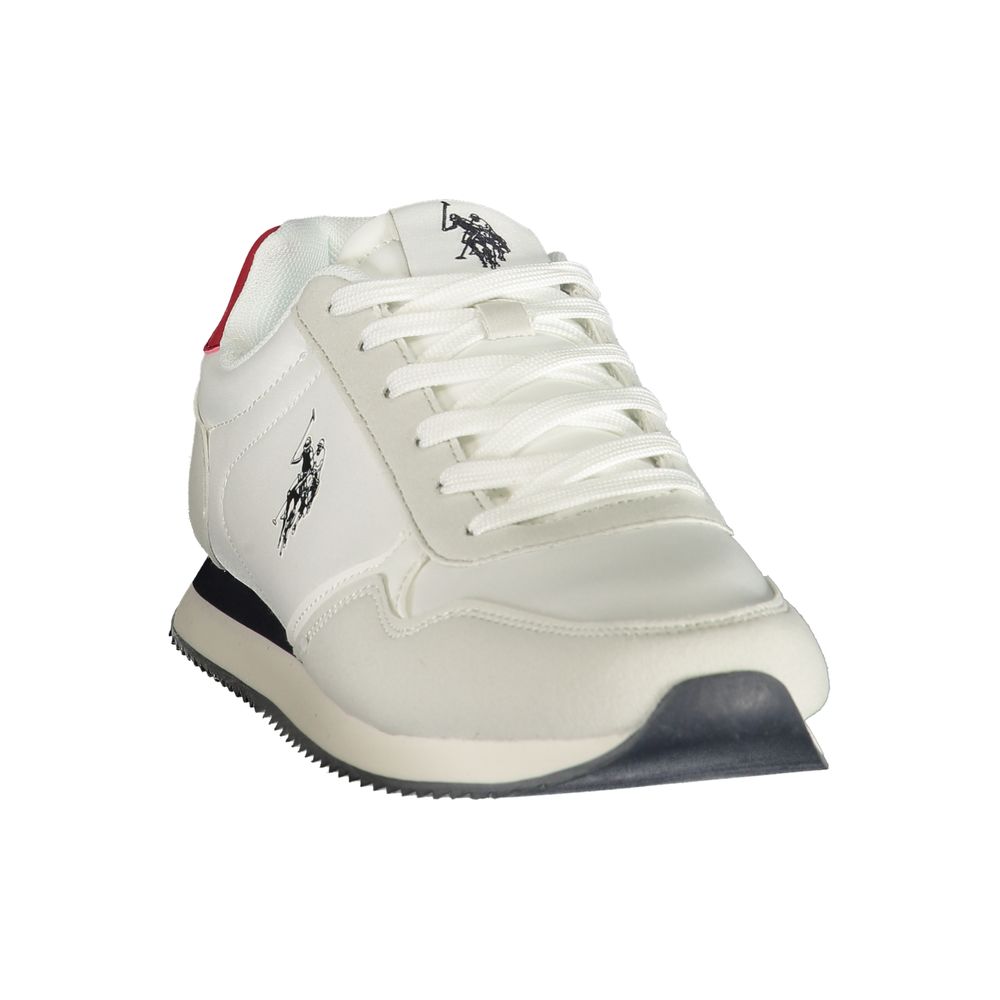 White Polyurethane Men's Sneaker