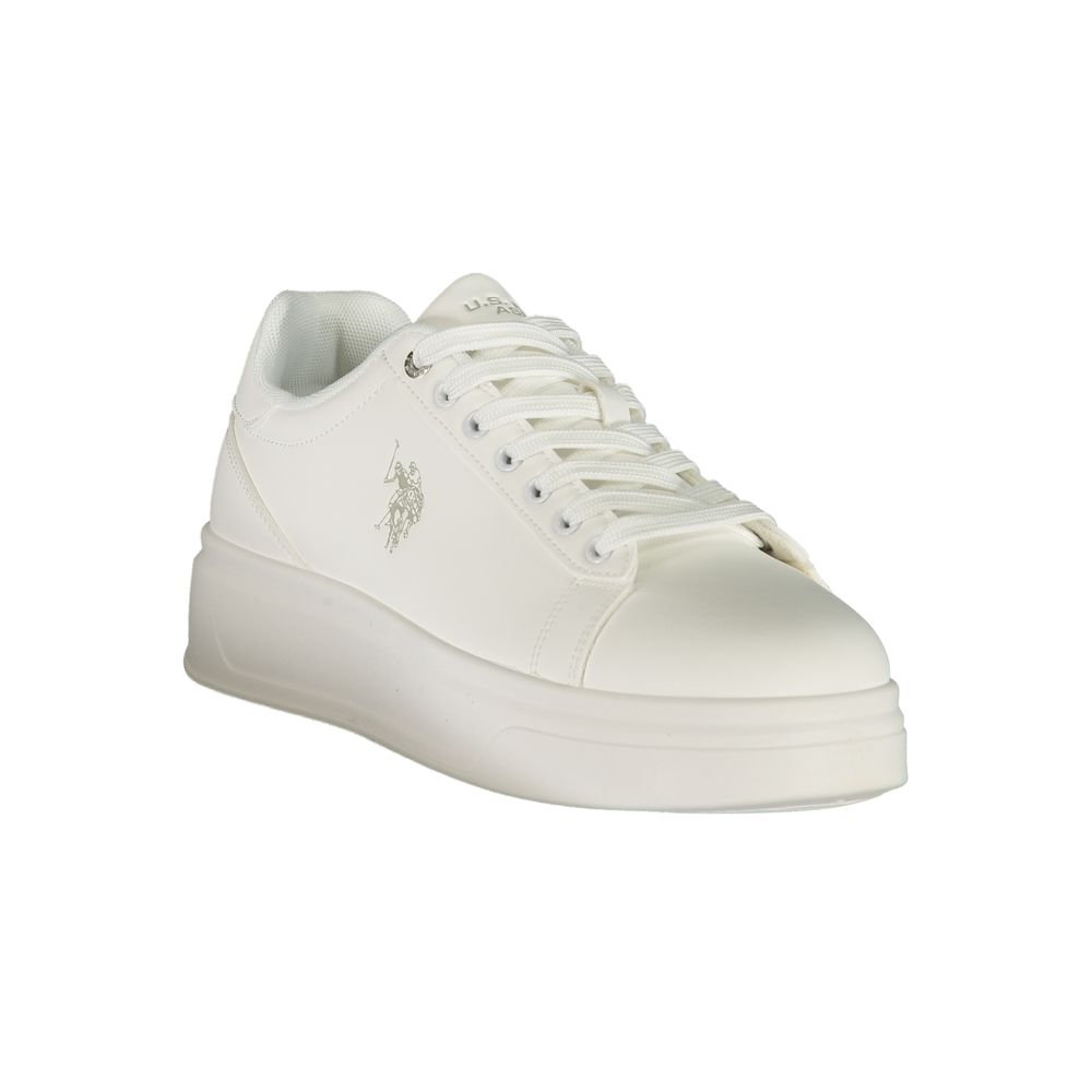 Bianco Polyurethane Uomo Sneaker