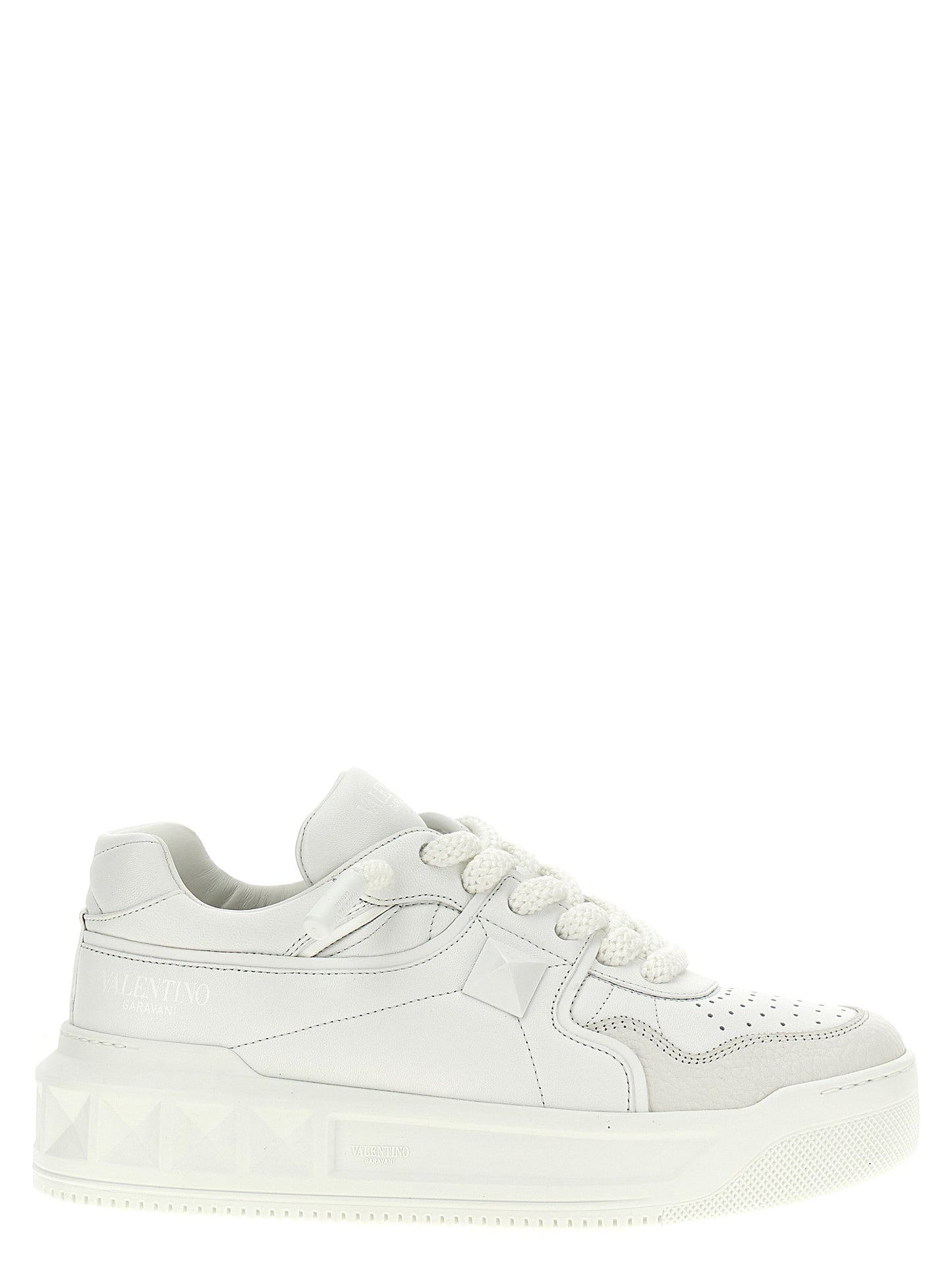 White Calfskin Chunky Sneakers