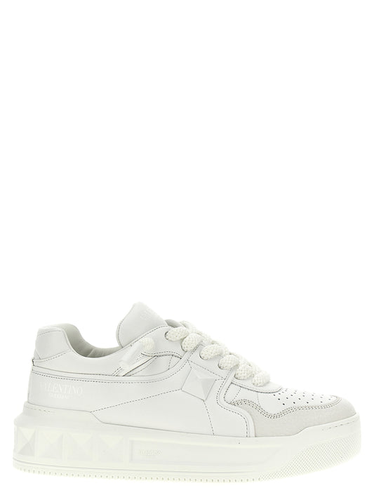 White Calfskin Chunky Sneakers