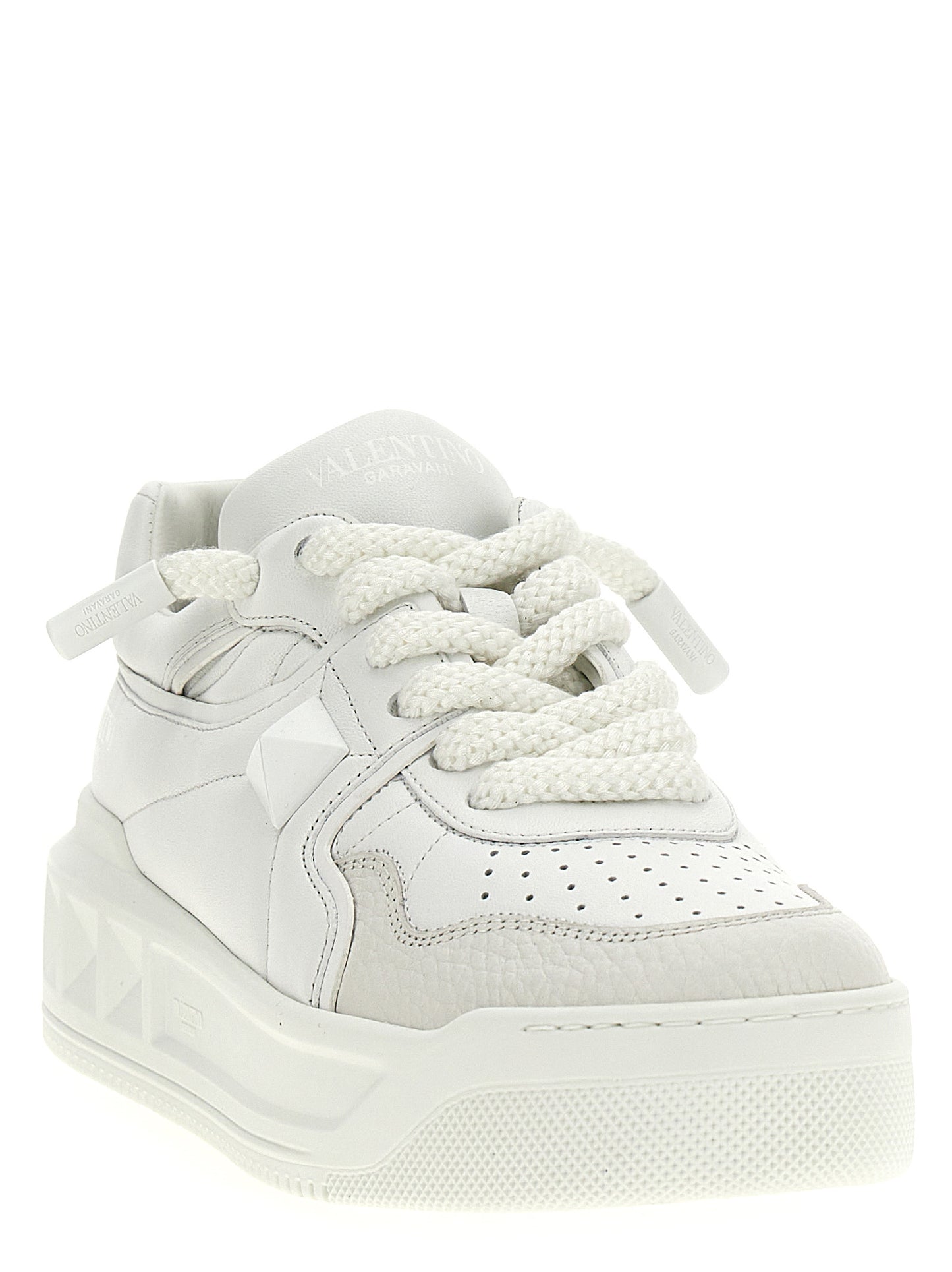 White Calfskin Chunky Sneakers