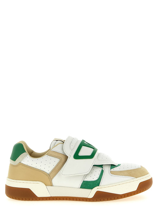 Multicolor Leather Athletic Sneakers