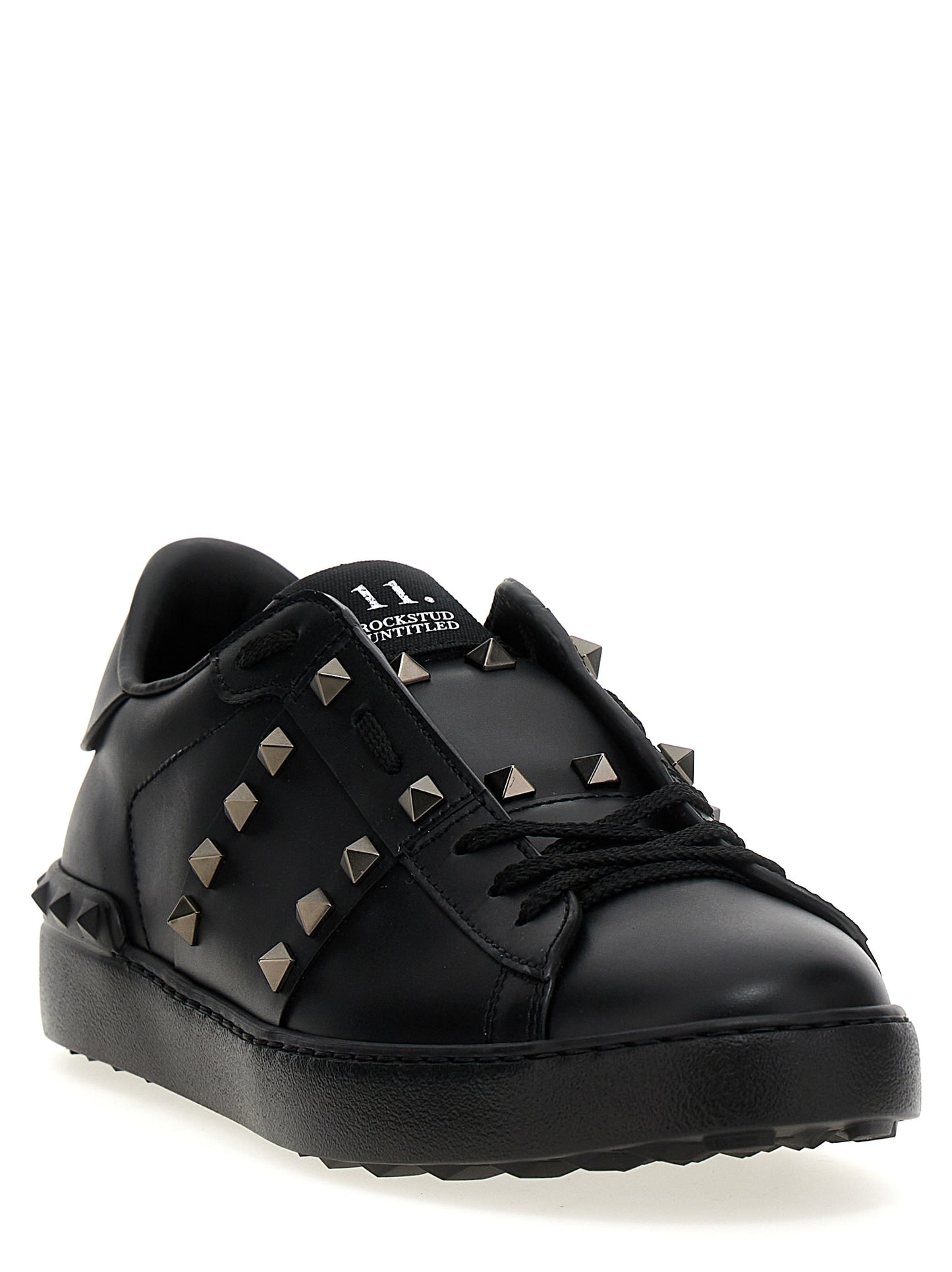 Black Calfskin Low Top Sneakers