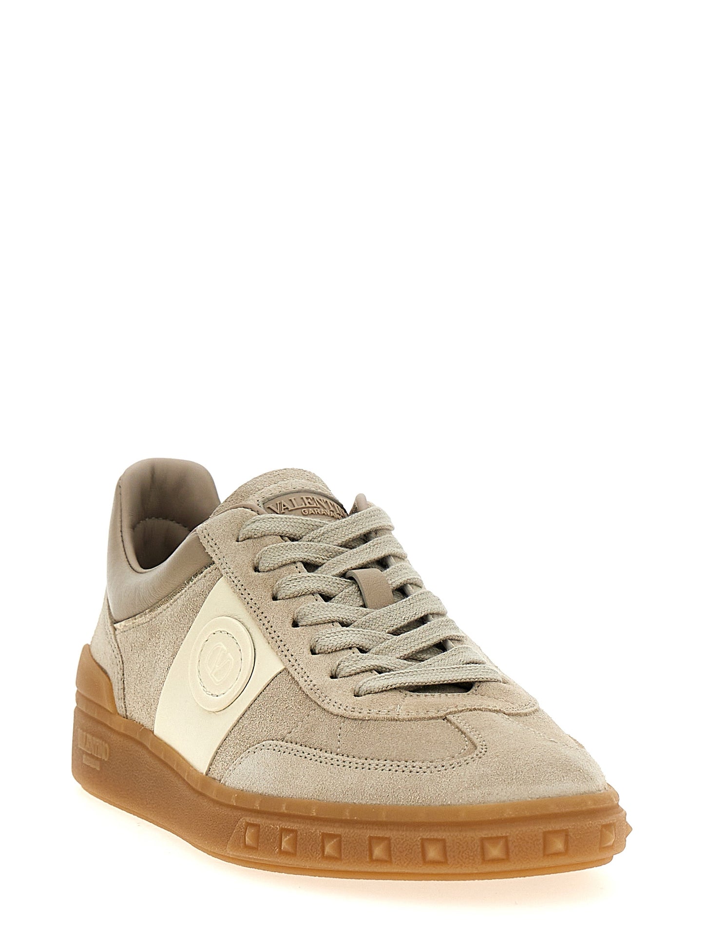 Beige Calfskin Low Top Sneakers