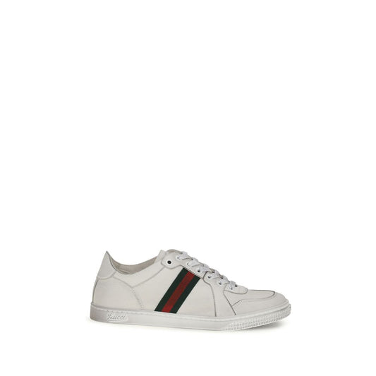 White Calf Leather Bos Taurus Athletic Sneakers