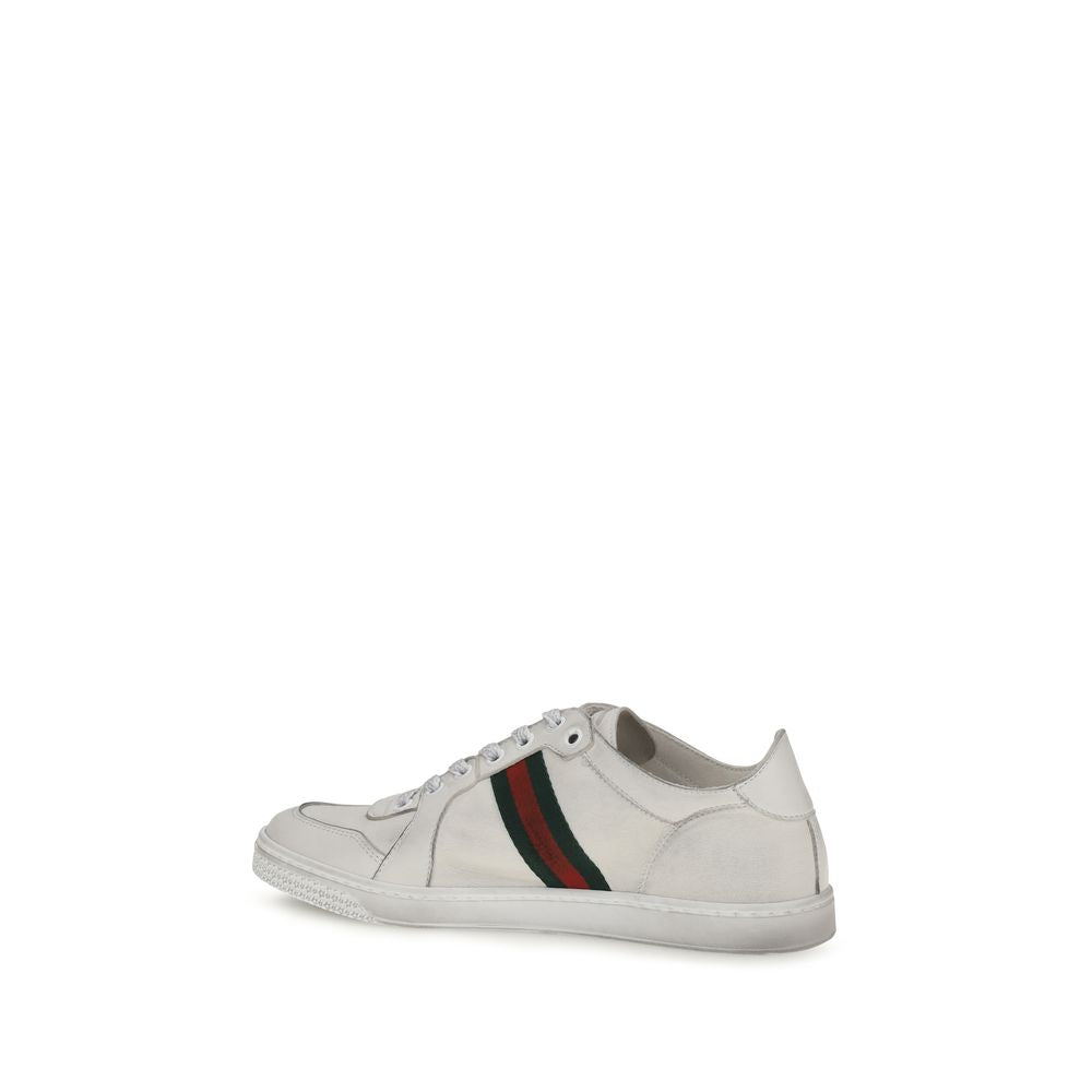 White Calf Leather Bos Taurus Athletic Sneakers