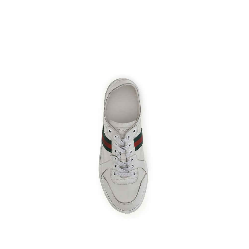 White Calf Leather Bos Taurus Athletic Sneakers
