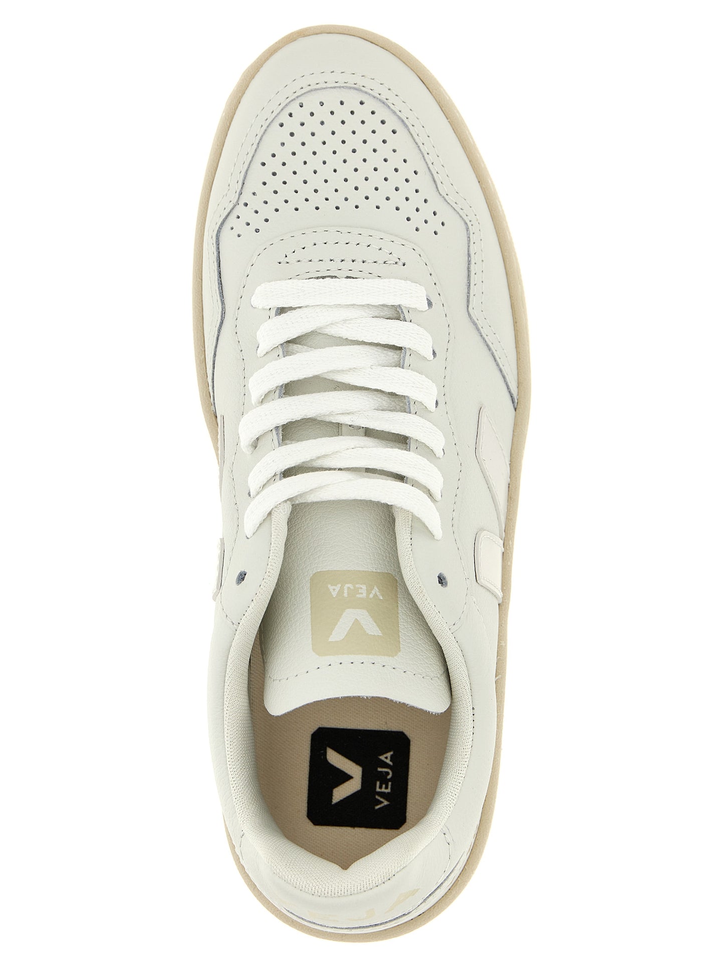 White Leather Low Top Sneakers
