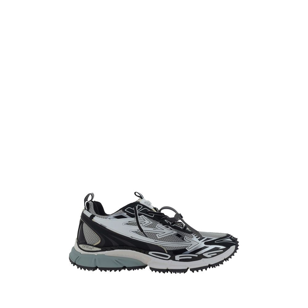 Gray Polyurethane Athletic Sneakers
