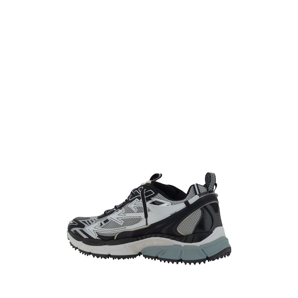 Gray Polyurethane Athletic Sneakers