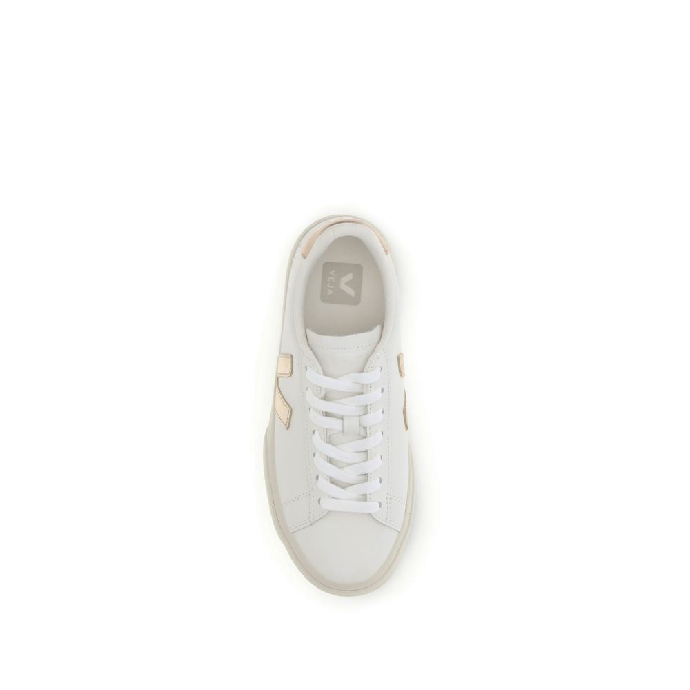 White Calf Leather Bos Taurus Low Top Sneakers