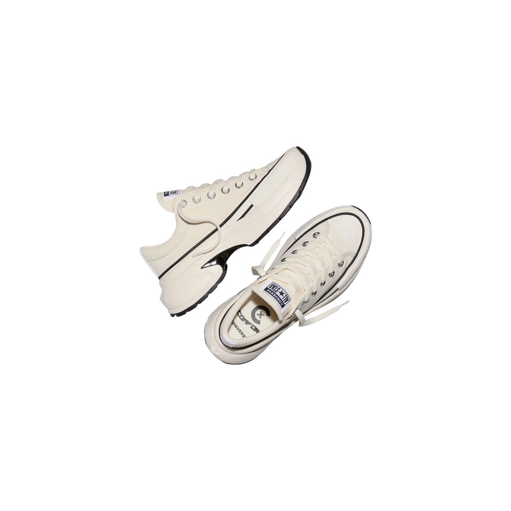 Black And White Textile Chunky Sneakers