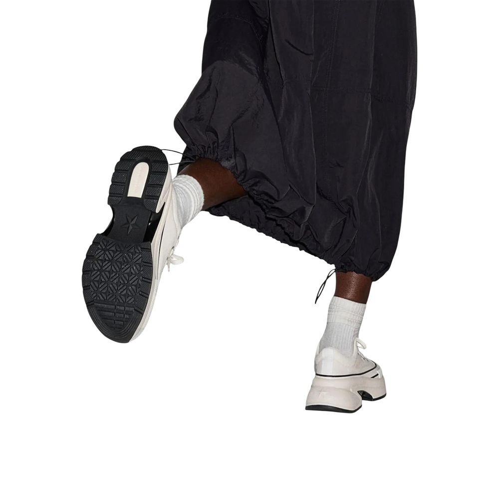 Black And White Textile Chunky Sneakers