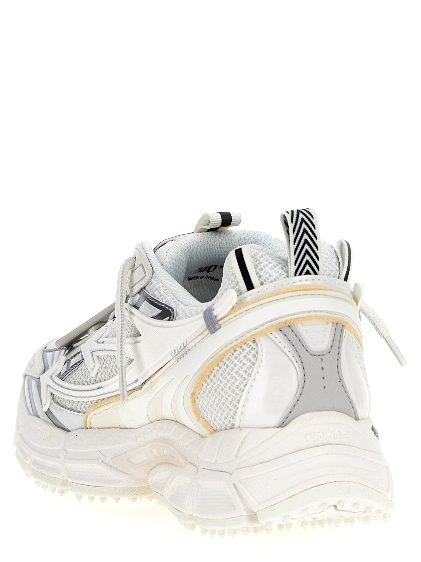 White Polyethylene Athletic Sneakers