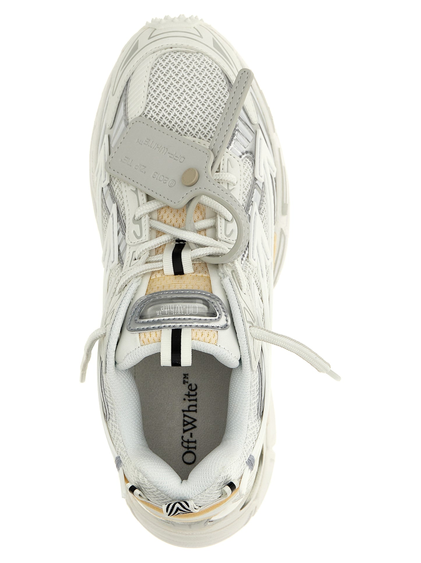 White Polyethylene Athletic Sneakers