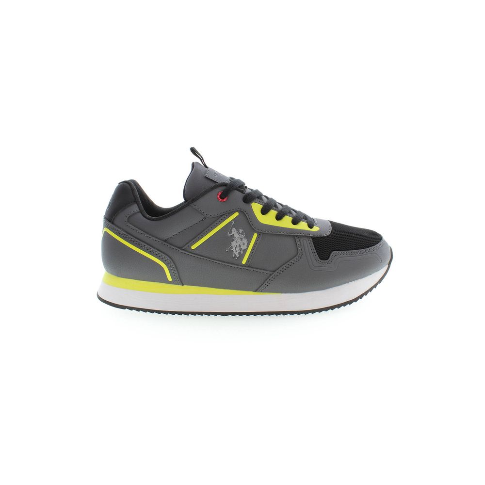 Grey Polyester Men's Sneaker