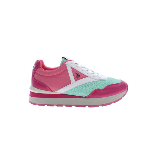 Pink Polyester Women's Sneaker
