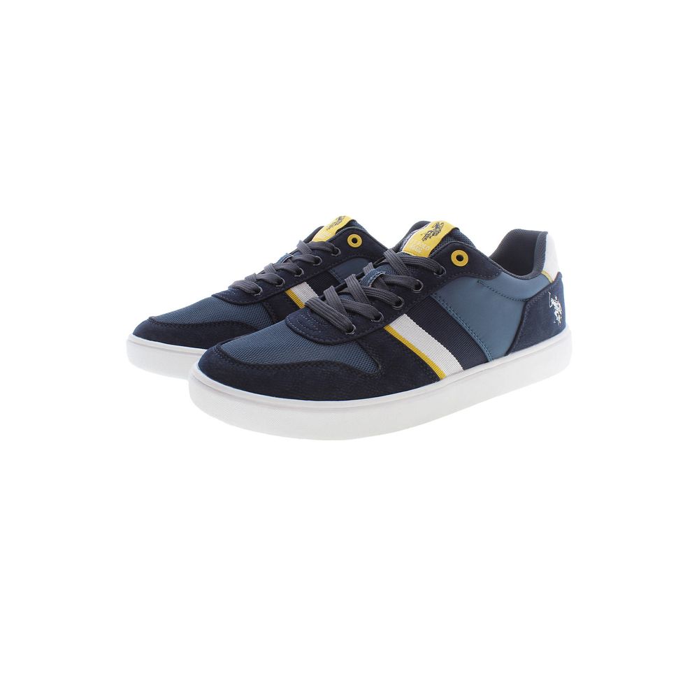Blue Polyester Men's Sneaker