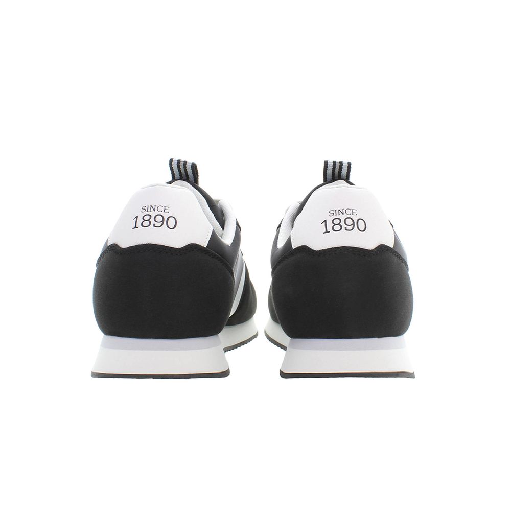 Black Polyester Men's Sneaker