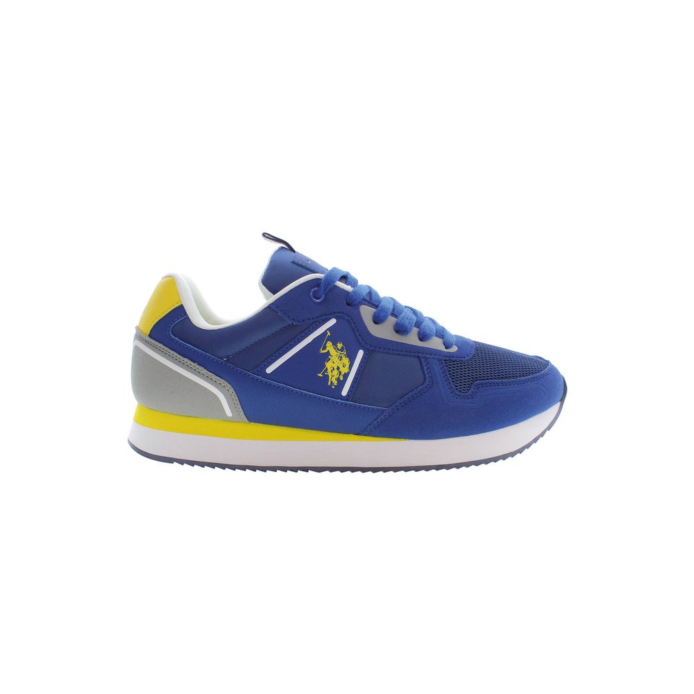 Blue Polyester Mens Sneaker