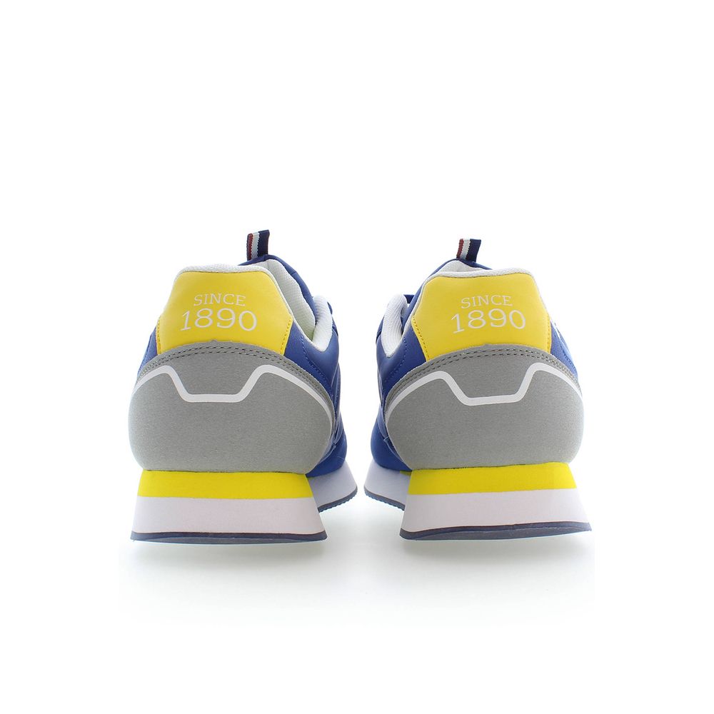 Blue Polyester Mens Sneaker