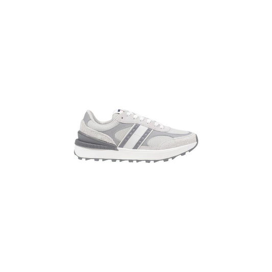 Gray Suede Leather Athletic Sneakers